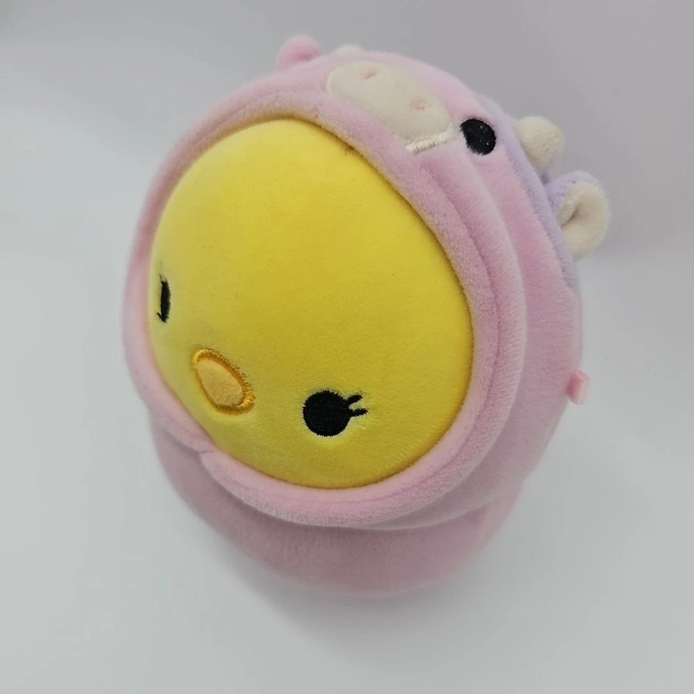 Original Squishmallows Aimee The Chick in Cow Hoodie Cute Plush